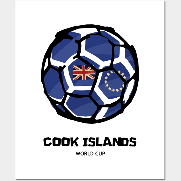 Cook Islands Football Country Flag Wall Art by KewaleeTee